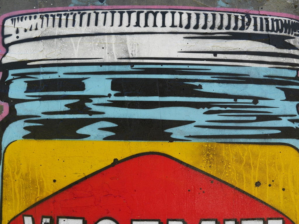 Extracted 100cm x 140cm Vegemite Concrete Textured Urban Pop Art Painting (SOLD)