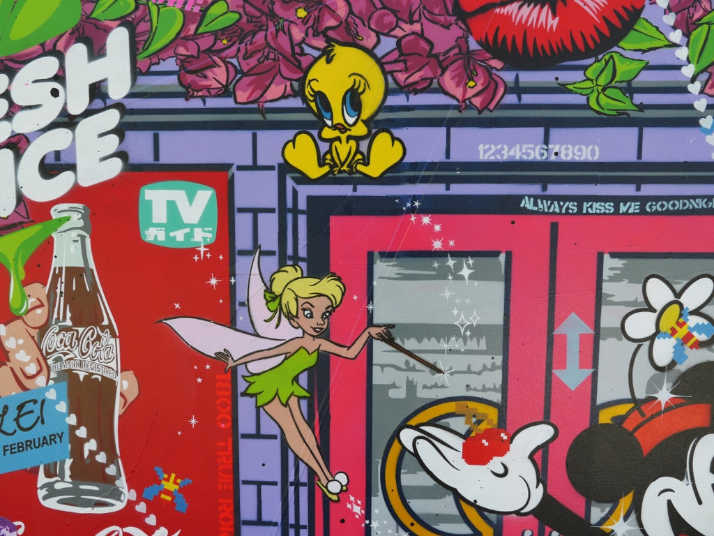 True Romance 200cm x 100cm Romantic Textured Urban Pop Art Painting