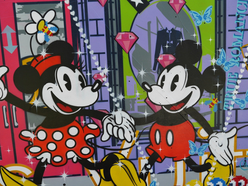 True Romance 200cm x 100cm Romantic Textured Urban Pop Art Painting