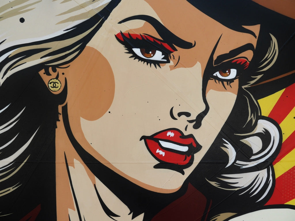 All Over The County 190cm x 100cm Cowgirl Classic Pop Art Painting (SOLD)