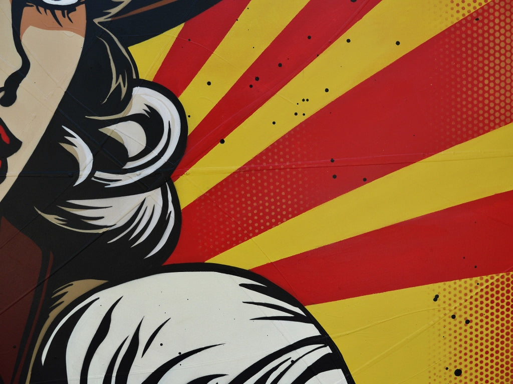 All Over The County 190cm x 100cm Cowgirl Classic Pop Art Painting (SOLD)