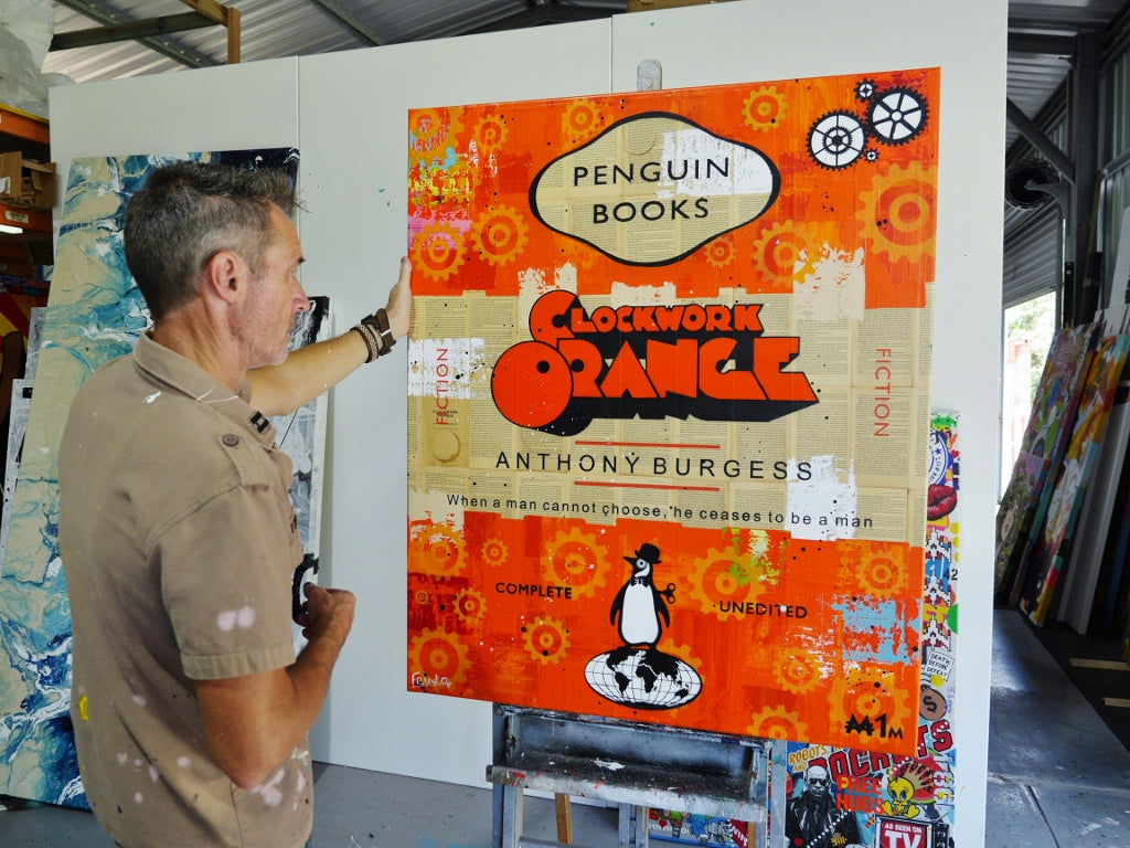 Clockwork 100cm x 120cm Urban Pop Book Club Painting