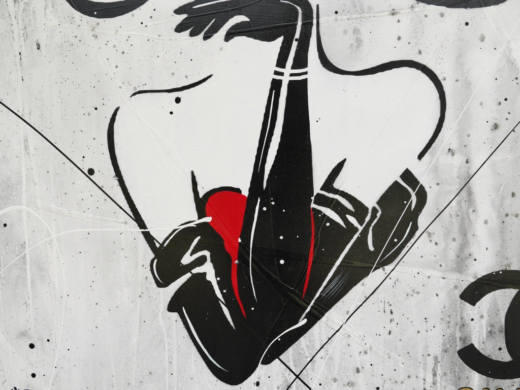 Blushing 100cm x 120cm Textured Urban Pop Art Painting (SOLD)
