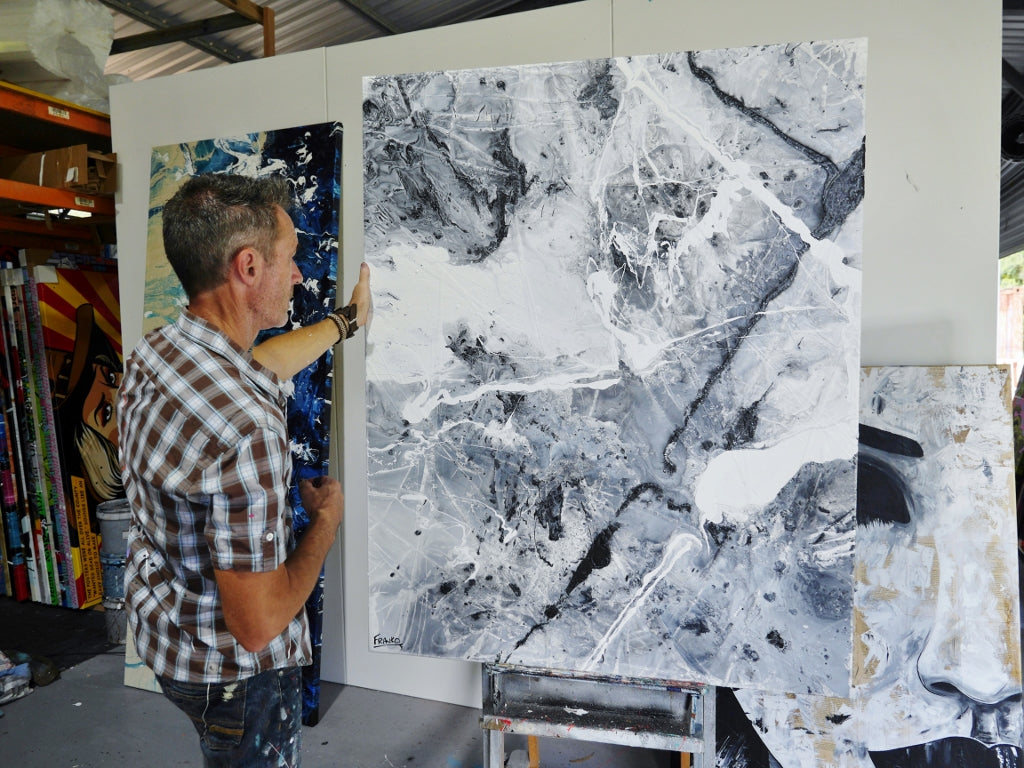 Magnetic 120cm x 150cm Textured Abstract Painting (SOLD)-Abstract-[Franko_Artist]-[The_Block]-[Dream_Homes]-[ideas]- [Grand_Designs]-Franklin Art Studio