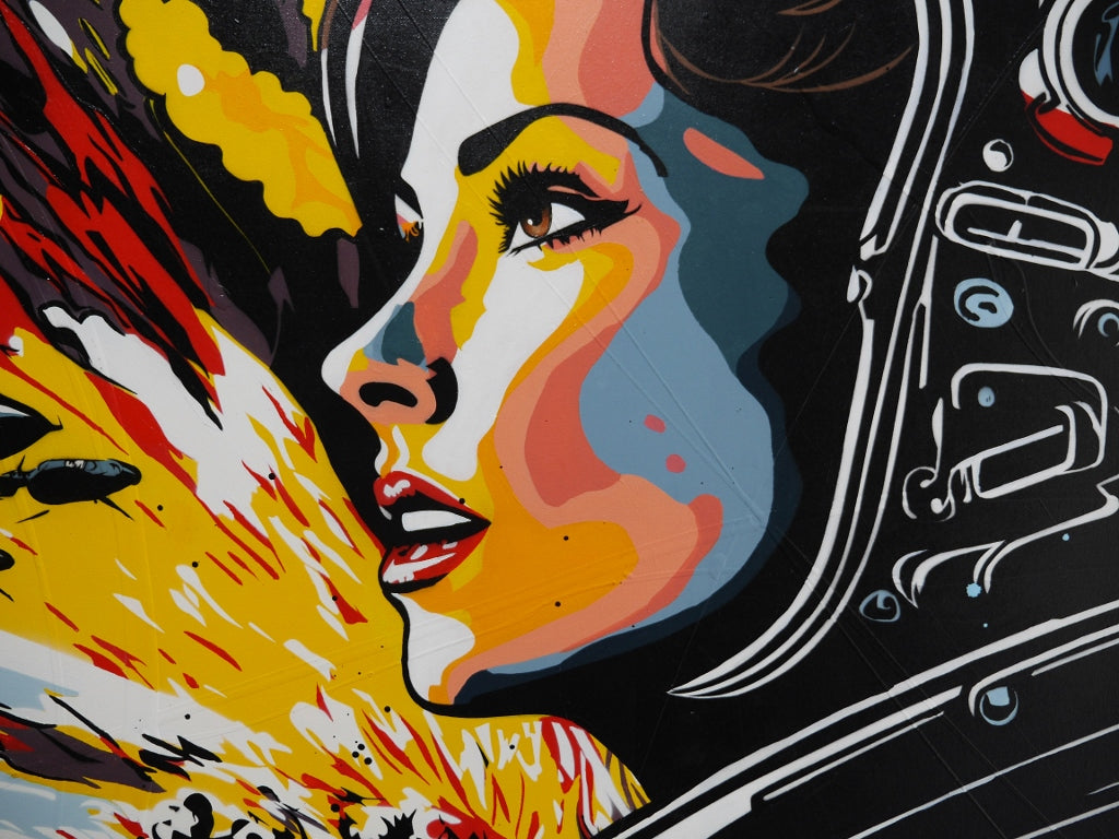 Gripped 160cm x 100cm Space Classic Pop Art Painting (SOLD)