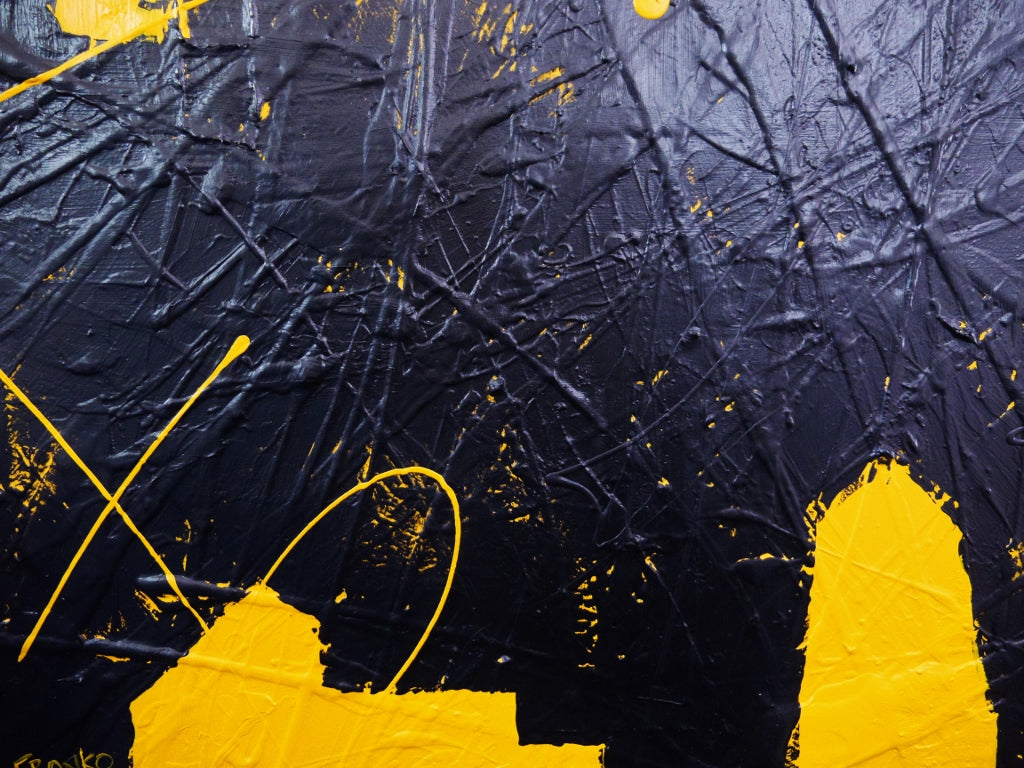 (SOLD/HOLD HELEN) Golden Disclosure 240cm x 100cm BrightTextured Abstract Painting (SOLD/HOLD HELEN)