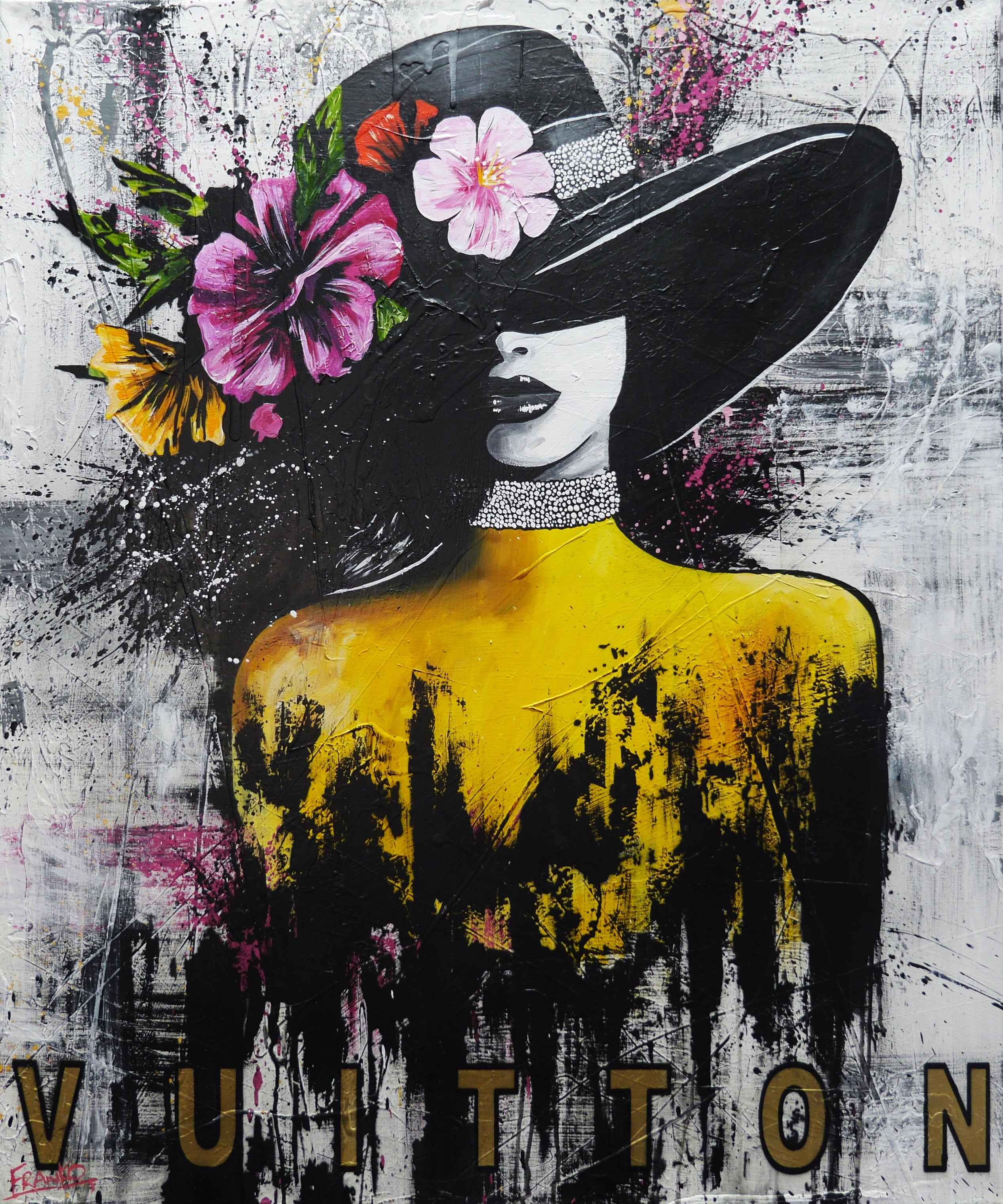 Empire State of Mind 100cm x 120cm Industrial Textured Urban Pop Art Painting (SOLD)-Urban Pop Art-[Franko_Artist]-[Australian_artist]-[Gold_Coast]-[Brisbane]-[modern]-[contemporary]-[original]-[Large_artwork]-Franklin Art Studio