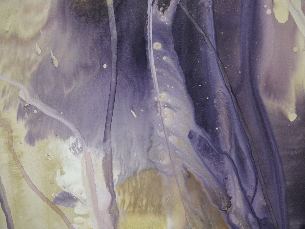 Refined 186 240cm x 100cm Mauve Blended Ink Abstract Painting (SOLD)