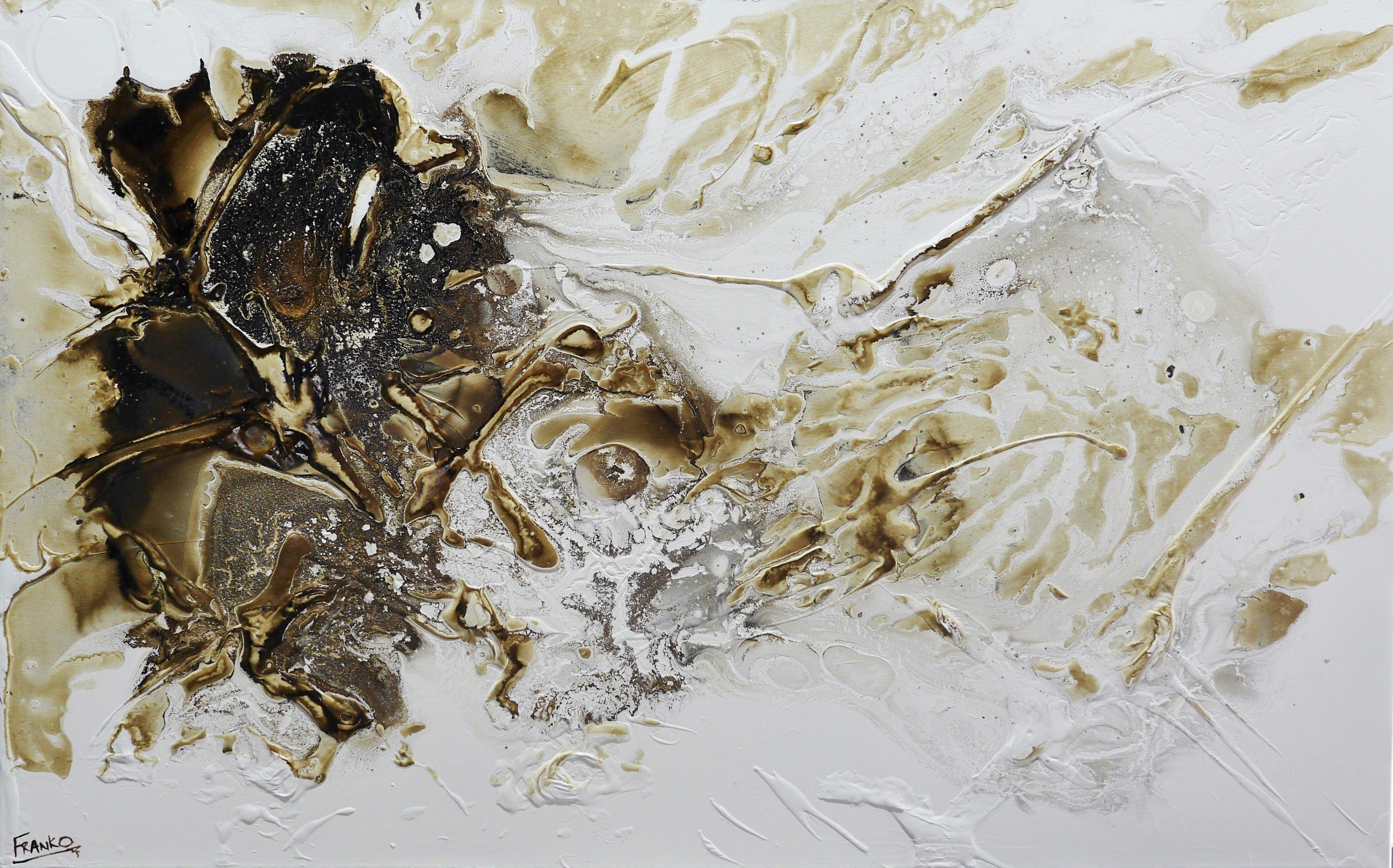 The Journey 160cm x 100cm White Rust Textured Abstract Painting (SOLD)-Abstract-[Franko_Artist]-[Australian_artist]-[Gold_Coast]-[Brisbane]-[modern]-[contemporary]-[original]-[Large_artwork]-Franklin Art Studio