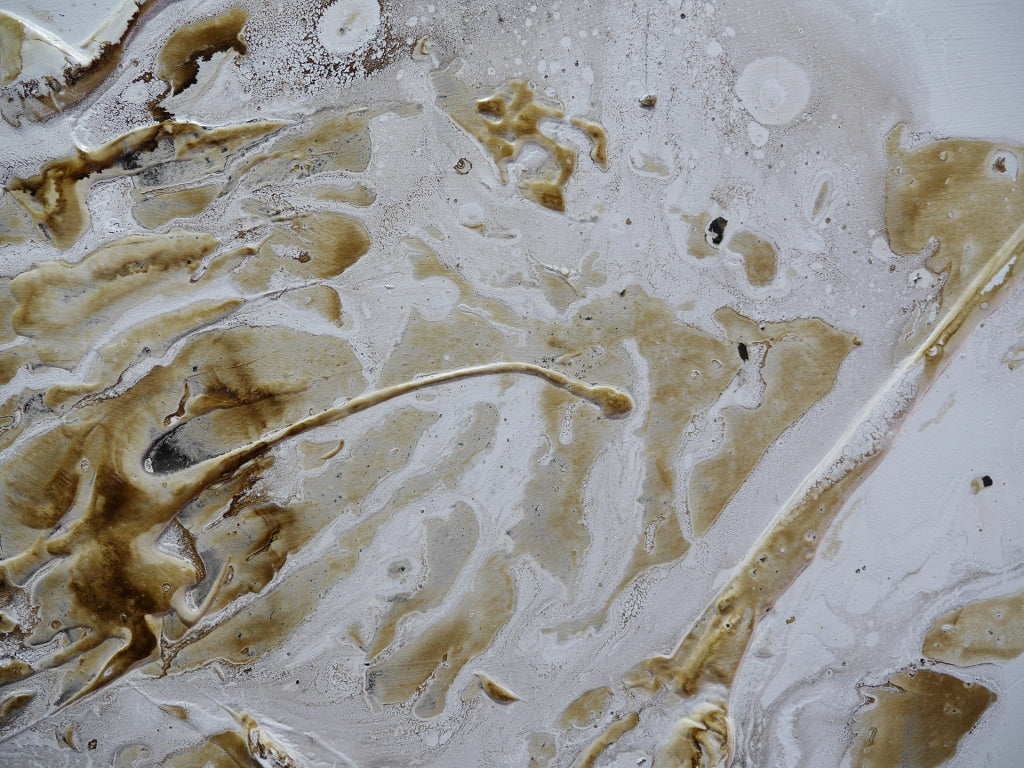 The Journey 160cm x 100cm White Rust Textured Abstract Painting (SOLD)