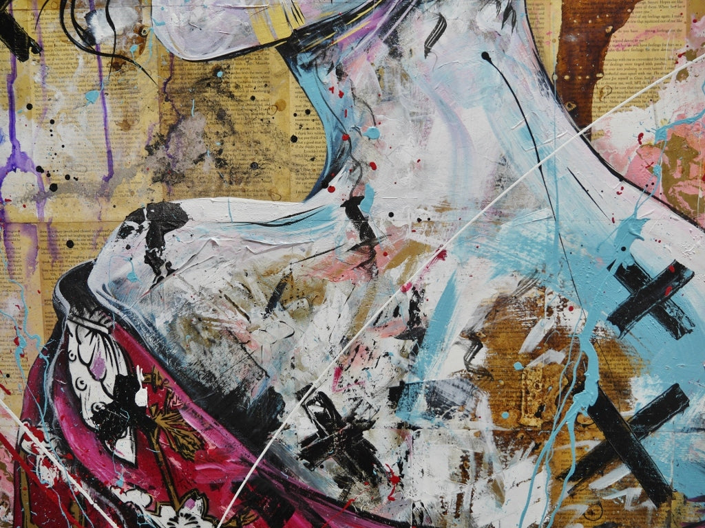 Rubi 100cm x 140cm Geisha Abstract Realism Book Club Painting (SOLD)