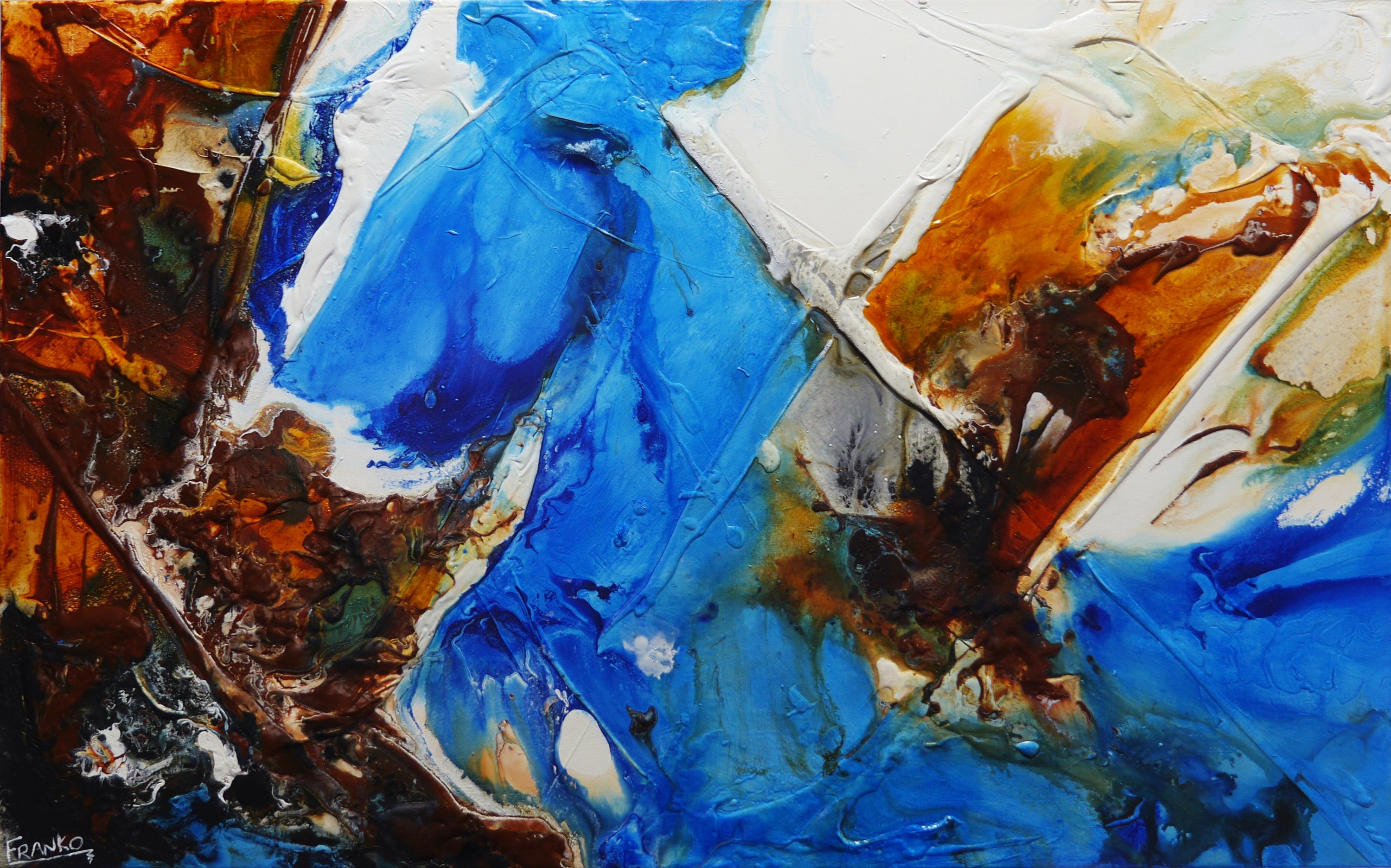 Ultra Blu 160cm x 100cm Textured Abstract Painting (SOLD)-Abstract-[Franko_Artist]-[Australian_artist]-[Gold_Coast]-[Brisbane]-[modern]-[contemporary]-[original]-[Large_artwork]-Franklin Art Studio