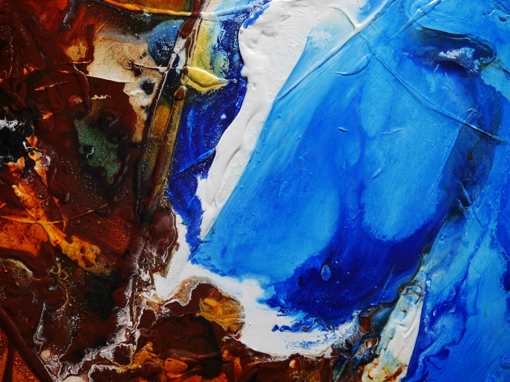 Ultra Blu 160cm x 100cm Textured Abstract Painting (SOLD)