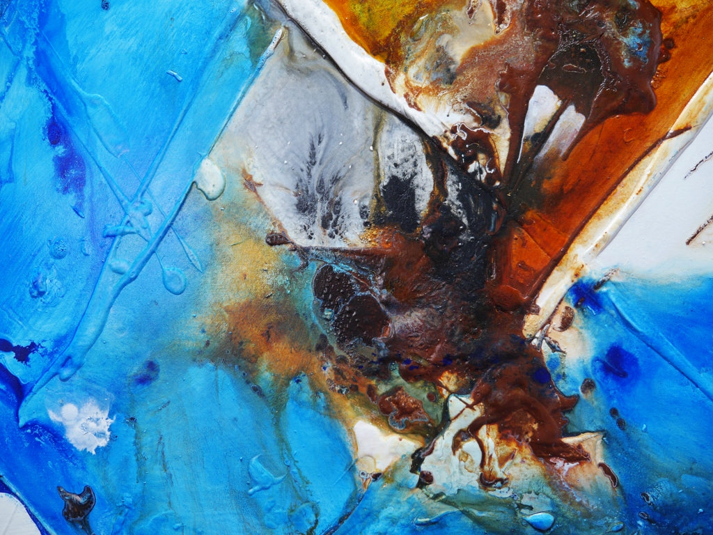 Ultra Blu 160cm x 100cm Textured Abstract Painting (SOLD)
