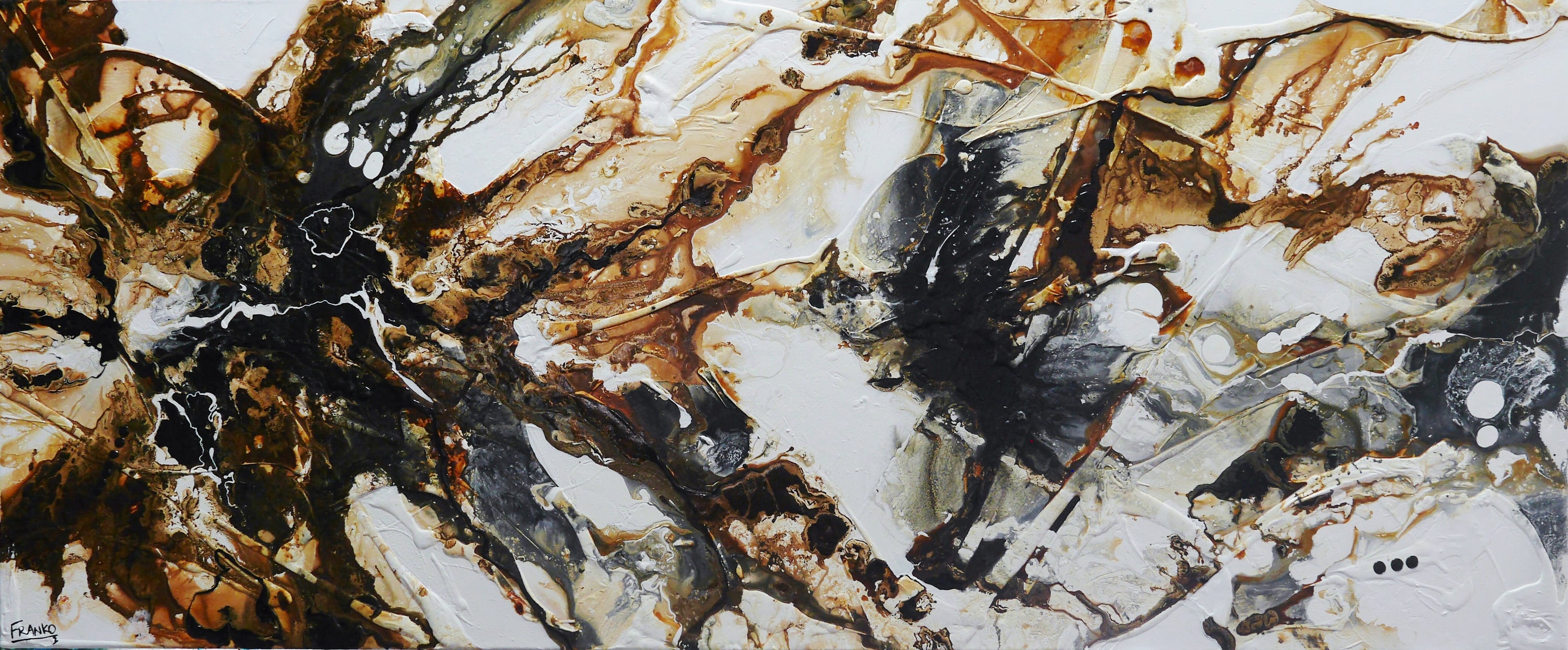 Neutral Oxide 240cm x 100cm Rust White Black Textured Abstract Painting-Abstract-[Franko_Artist]-[Australian_artist]-[Gold_Coast]-[Brisbane]-[modern]-[contemporary]-[original]-[Large_artwork]-Franklin Art Studio
