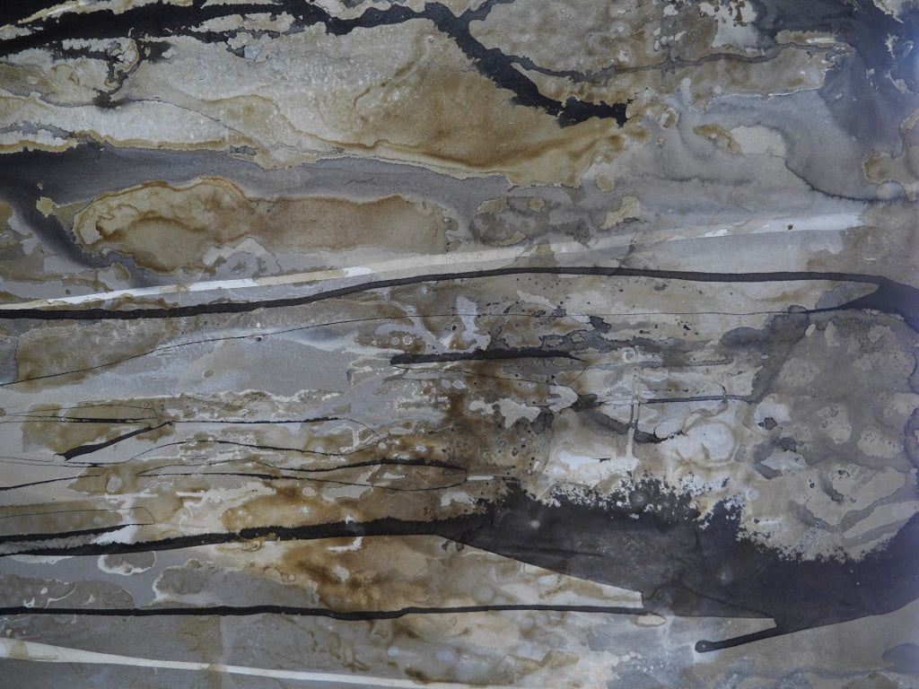 Refined 909 140cm x 180cm Rustic Blended Ink Abstract Painting (SOLD)