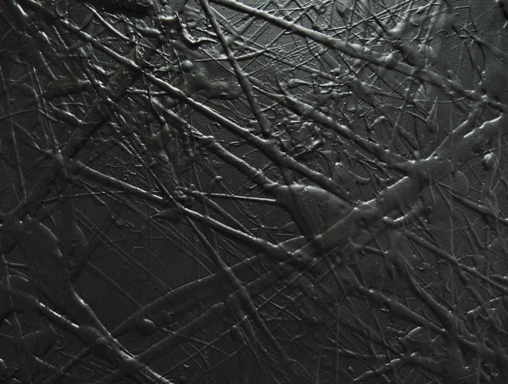Little Wicked 75cm x 100cm Black Textured Abstract Painting (SOLD)