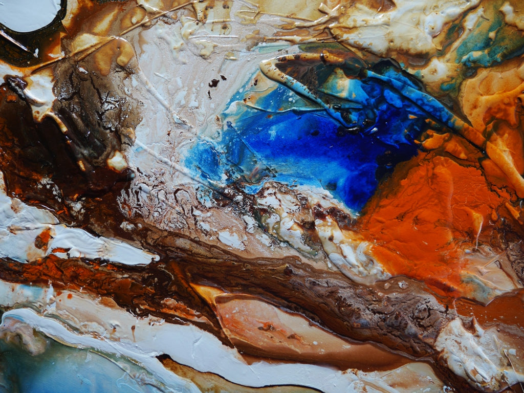 The Western Coast 190cm x 100cm Coastal Textured Abstract Painting (SOLD)