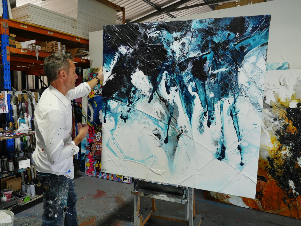 Southern Depths 150cm x 150cm Textured Abstract Painting (SOLD)