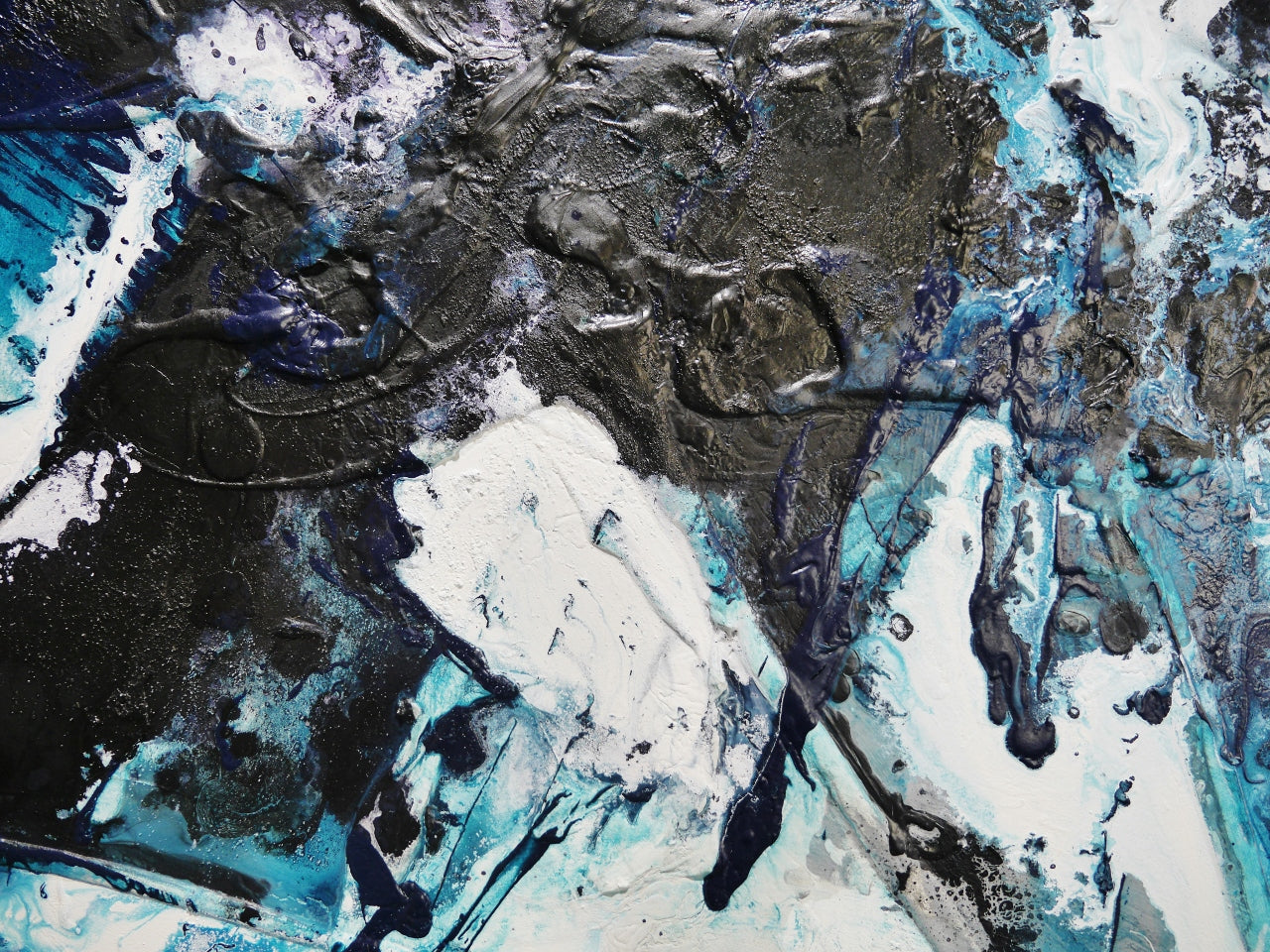 Southern Depths 150cm x 150cm Textured Abstract Painting (SOLD)