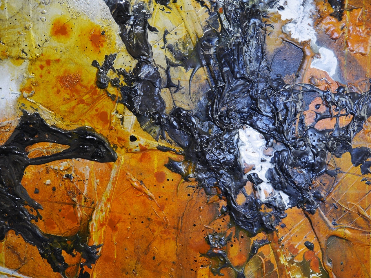 Sienna and Slate 140cm x 180cm Textured Abstract Painting (SOLD)