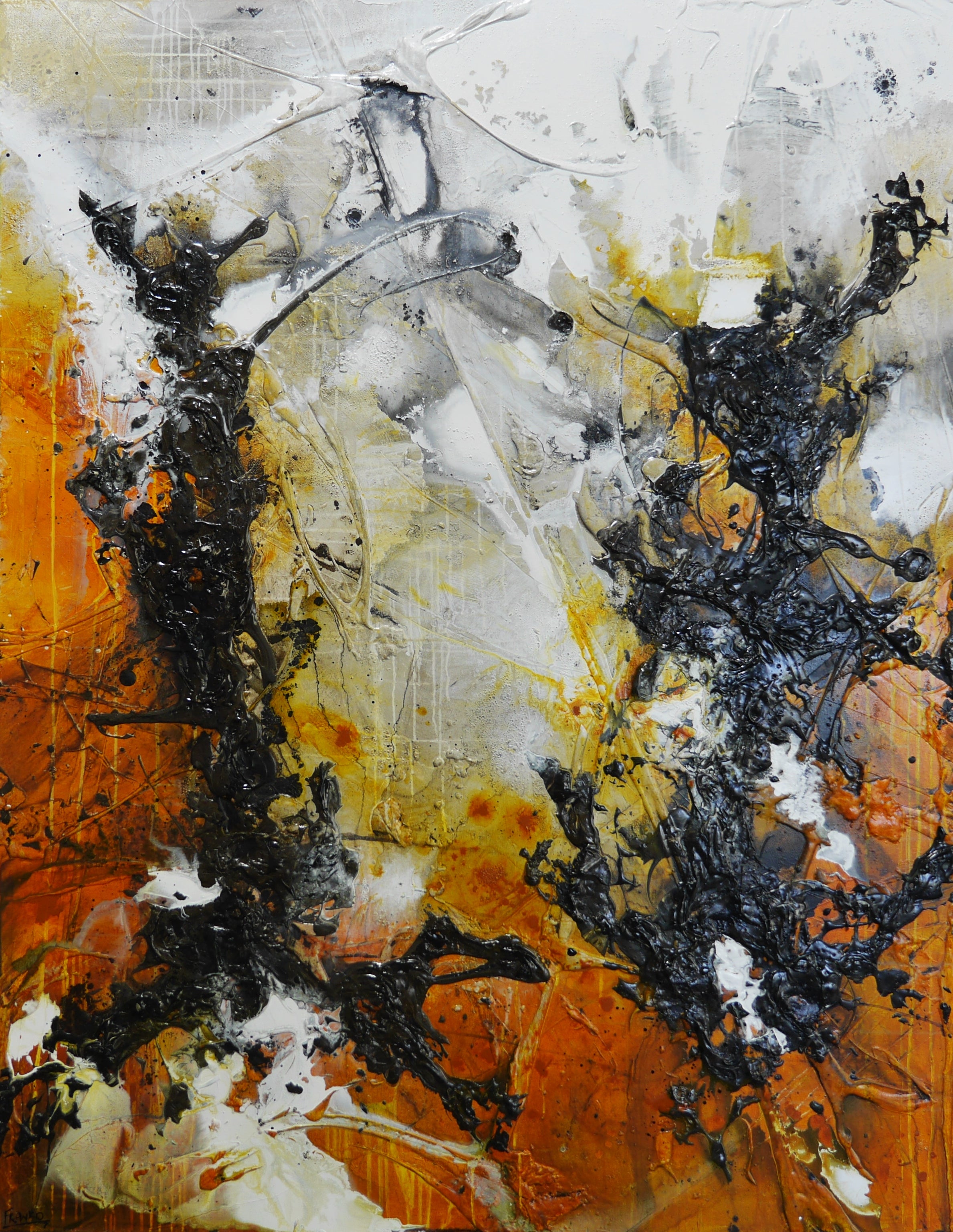 Sienna and Slate 140cm x 180cm Textured Abstract Painting-Abstract-[Franko_Artist]-[Australian_artist]-[Gold_Coast]-[Brisbane]-[modern]-[contemporary]-[original]-[Large_artwork]-Franklin Art Studio