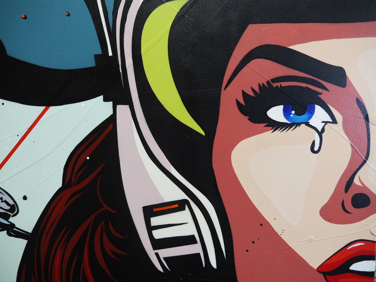What The? 120cm x 150cm Textured Space Classic Pop Art Painting (SOLD)