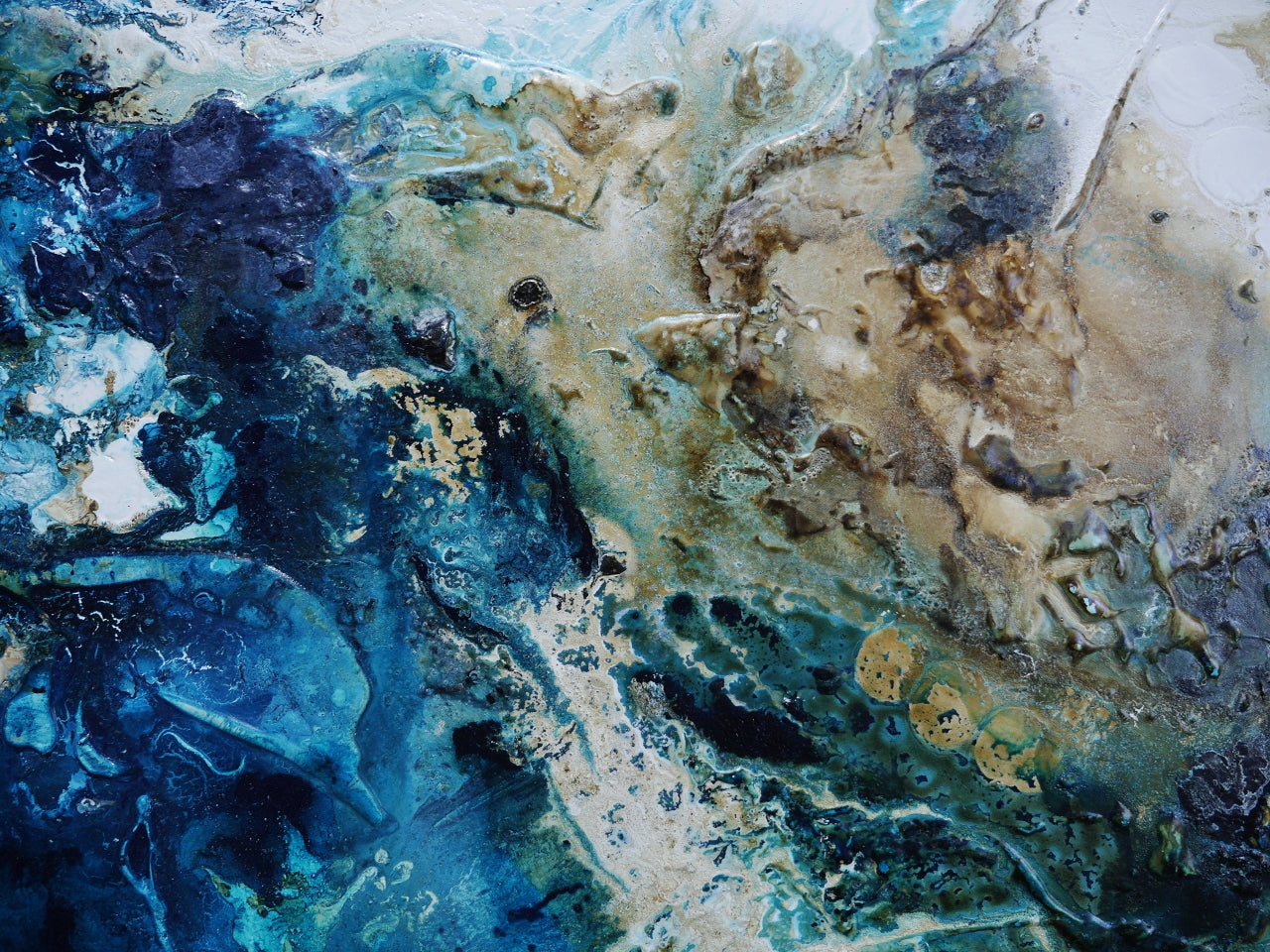 Smashed Southern 200cm x 120cm Textured Abstract Painting (SOLD)