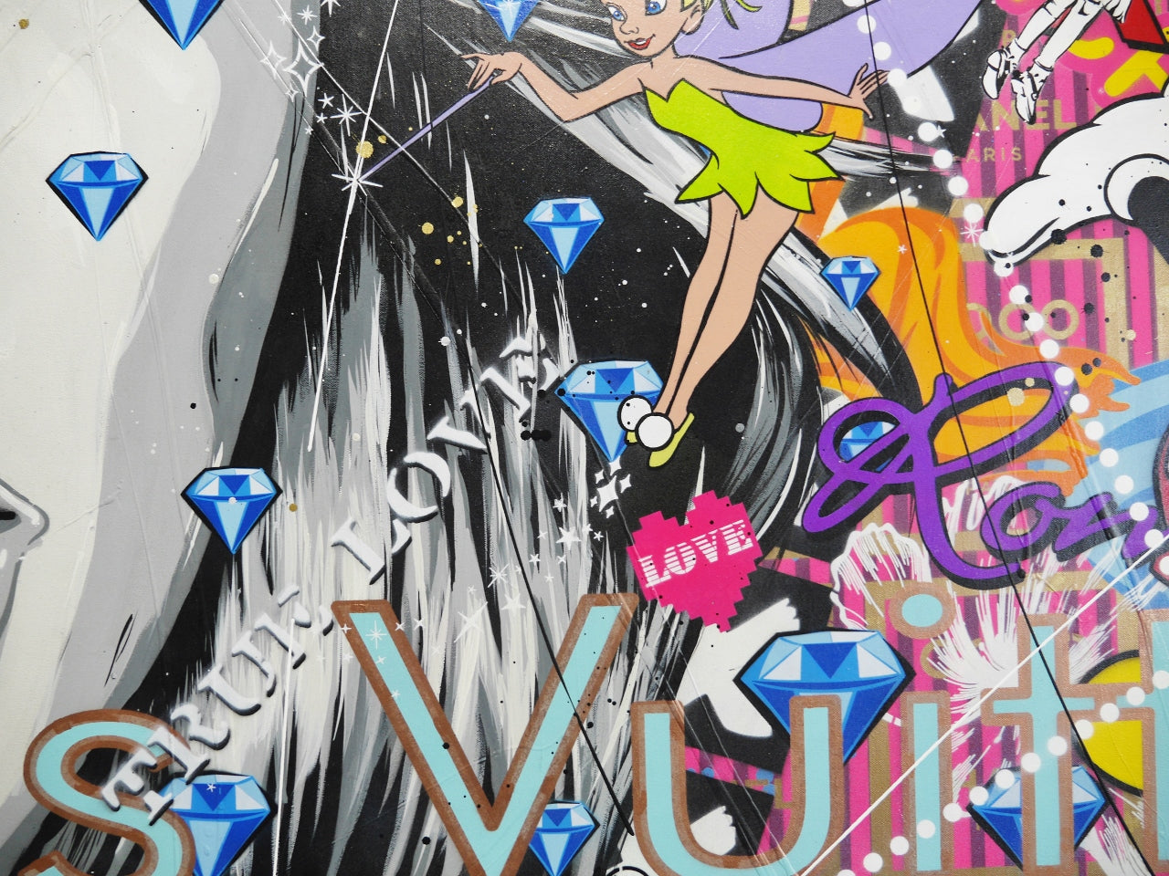 True Love Confessions 190cm x 100cm Textured Urban Pop Art Painting (SOLD)