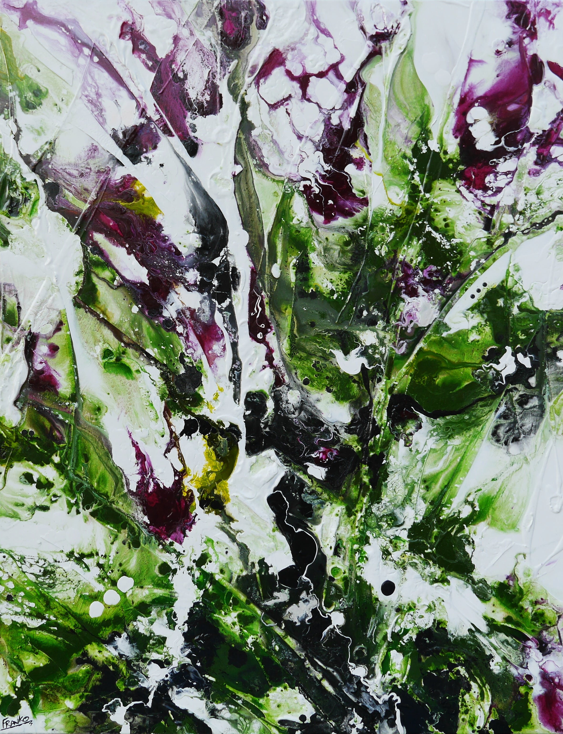 Inner Bloom 140cm x 180cm Textured Abstract Painting (SOLD)-Abstract-[Franko_Artist]-[Australian_artist]-[Gold_Coast]-[Brisbane]-[modern]-[contemporary]-[original]-[Large_artwork]-Franklin Art Studio