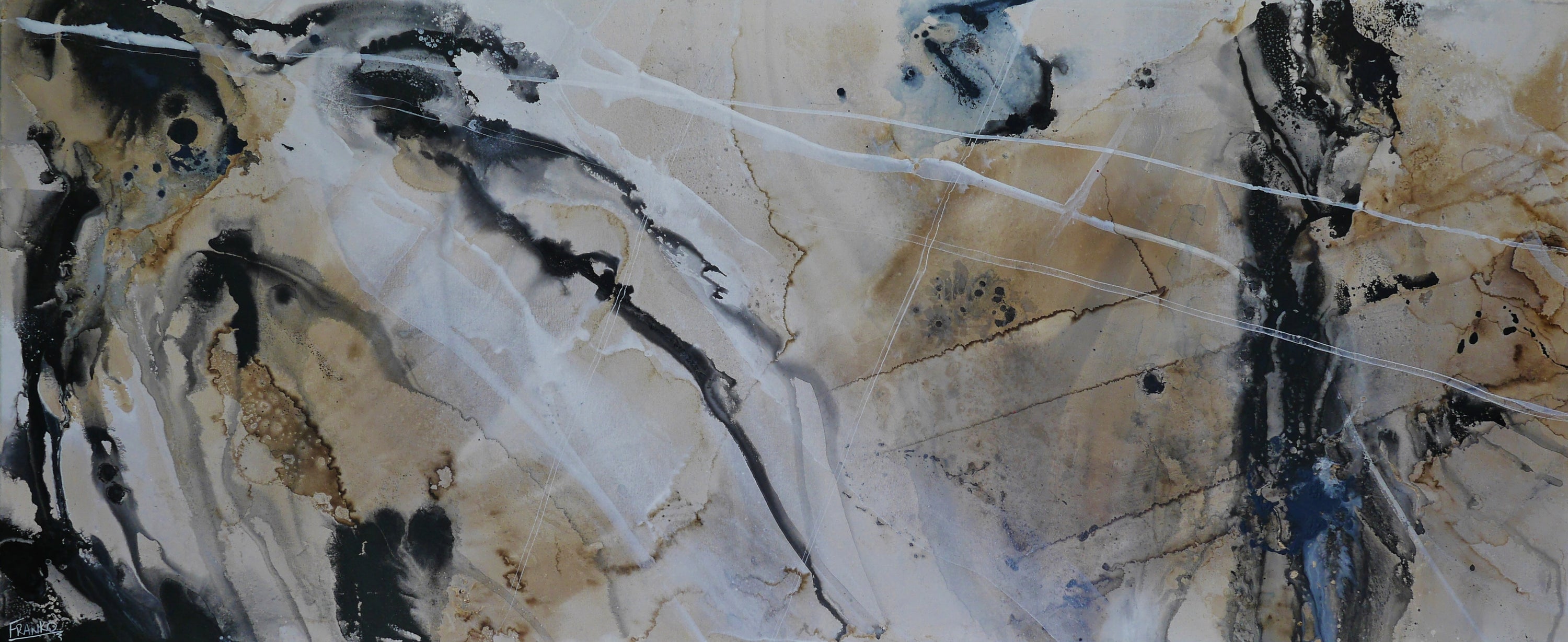 Refined 36 240cm x 100cm Blended Ink Abstract Painting (SOLD)-Abstract-[Franko_Artist]-[Australian_artist]-[Gold_Coast]-[Brisbane]-[modern]-[contemporary]-[original]-[Large_artwork]-Franklin Art Studio