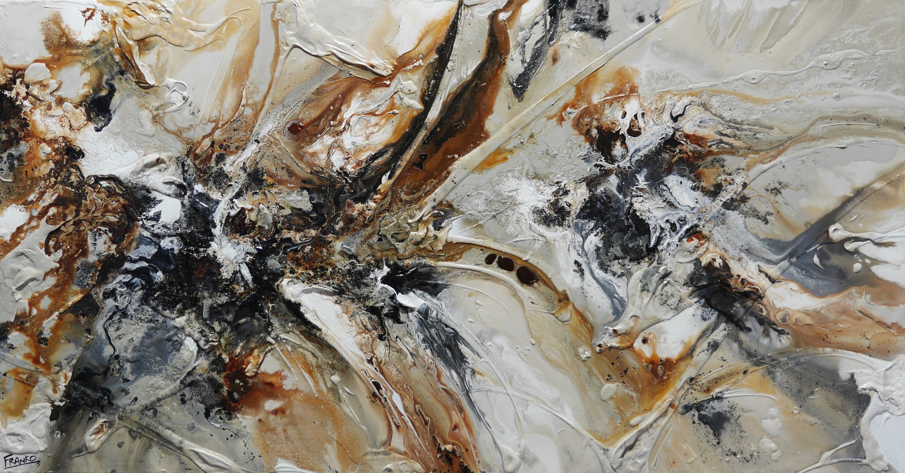 Nutted Almond 190cm x 100cm Warm Textured Abstract Painting (SOLD)-Abstract-[Franko_Artist]-[Australian_artist]-[Gold_Coast]-[Brisbane]-[modern]-[contemporary]-[original]-[Large_artwork]-Franklin Art Studio