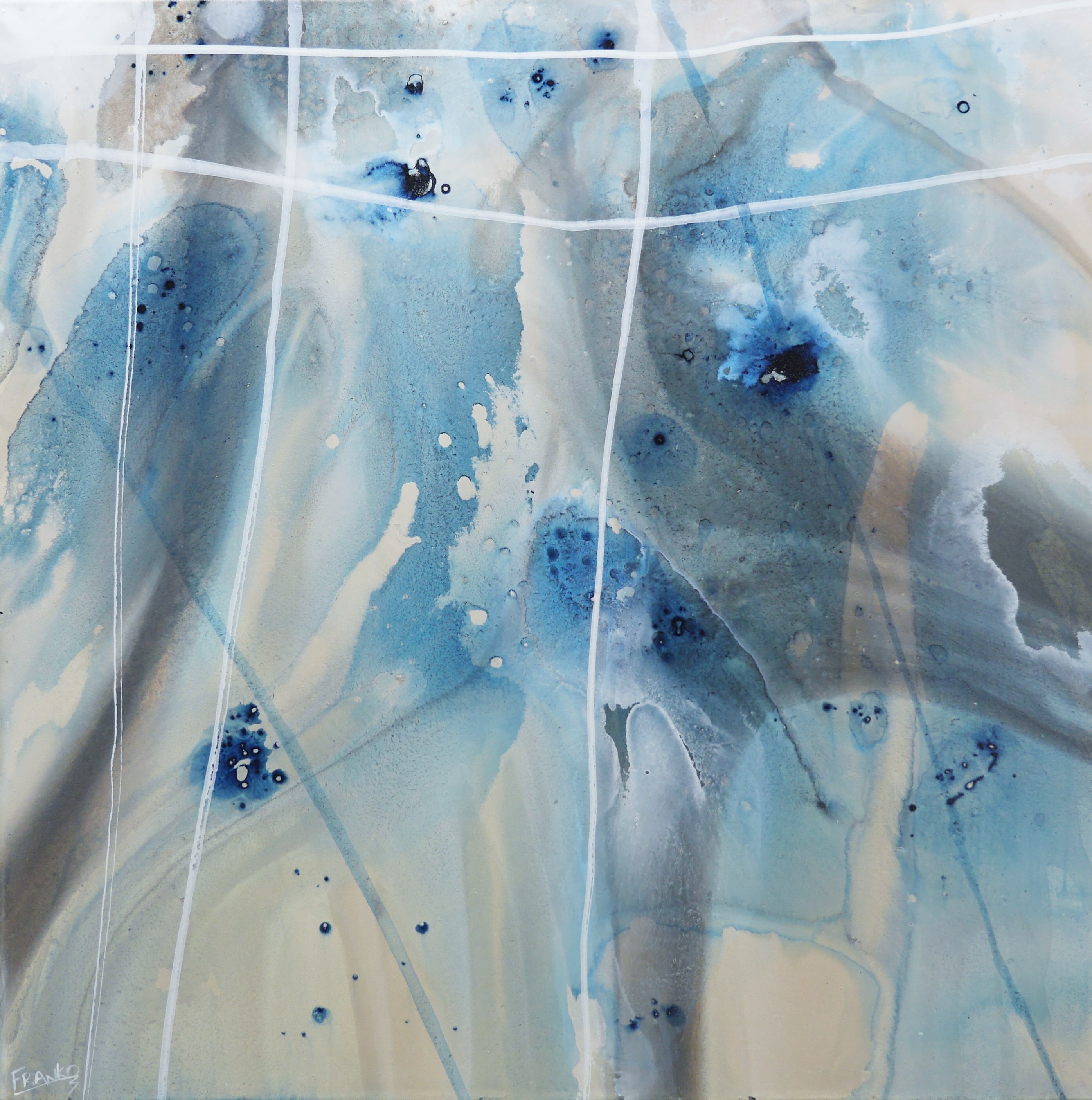 Refined 41 120cm x 120cm Blended Ink Abstract Painting-Abstract-[Franko_Artist]-[Australian_artist]-[Gold_Coast]-[Brisbane]-[modern]-[contemporary]-[original]-[Large_artwork]-Franklin Art Studio