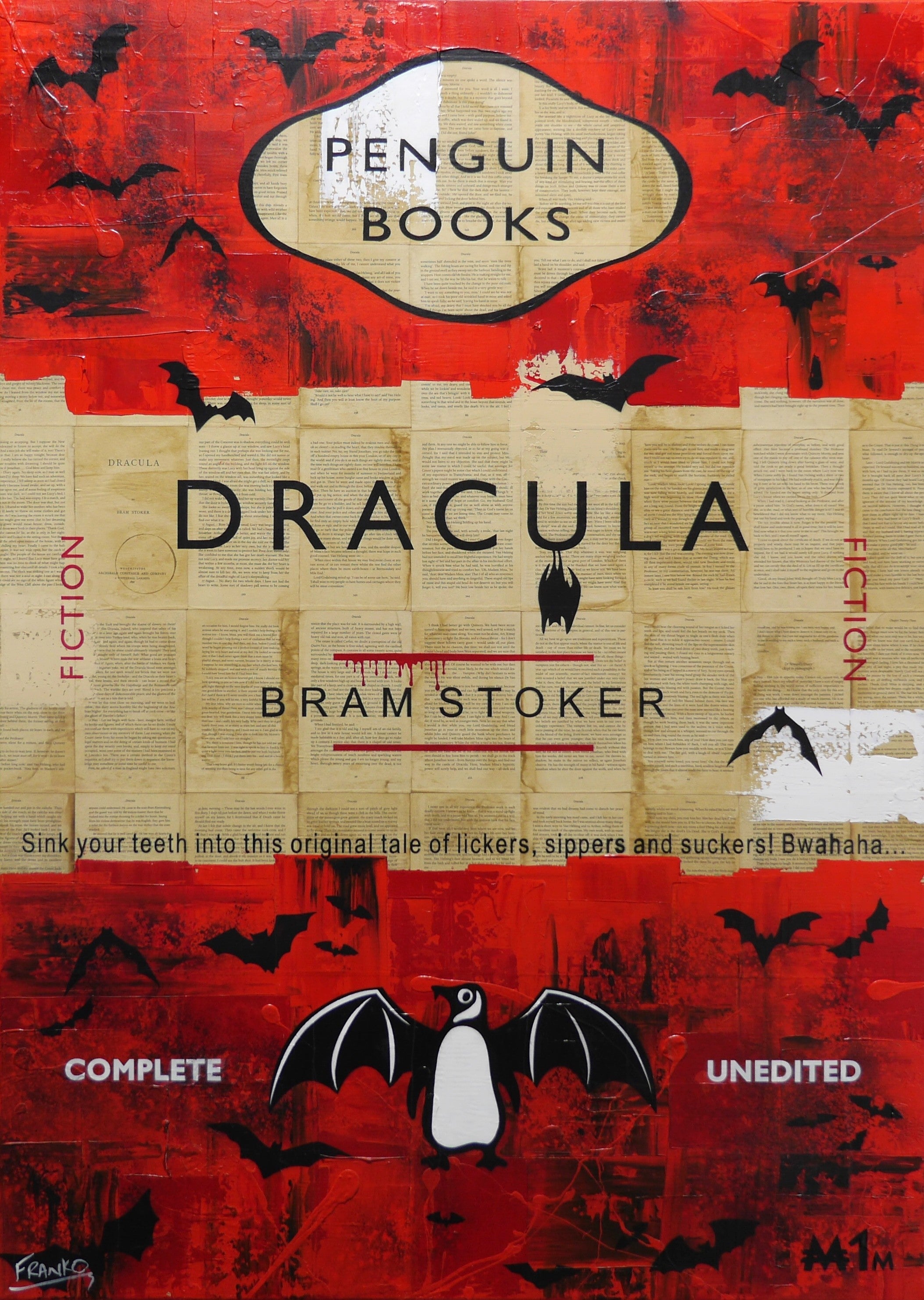 Sink your teeth 100cm x 140cm Dracula Urban Pop Book Club Painting