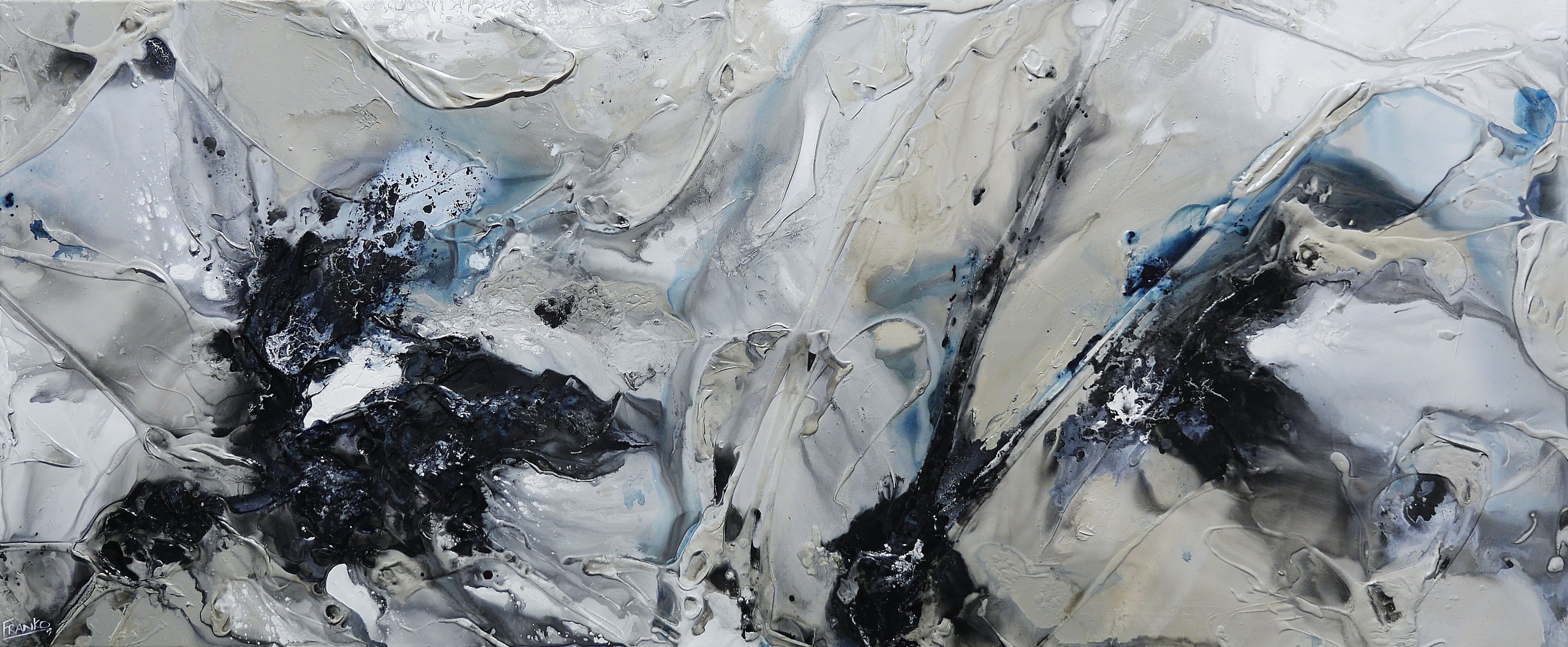 Shadows 240cm x 100cm Textured Abstract Painting-Abstract-[Franko_Artist]-[Australian_artist]-[Gold_Coast]-[Brisbane]-[modern]-[contemporary]-[original]-[Large_artwork]-Franklin Art Studio