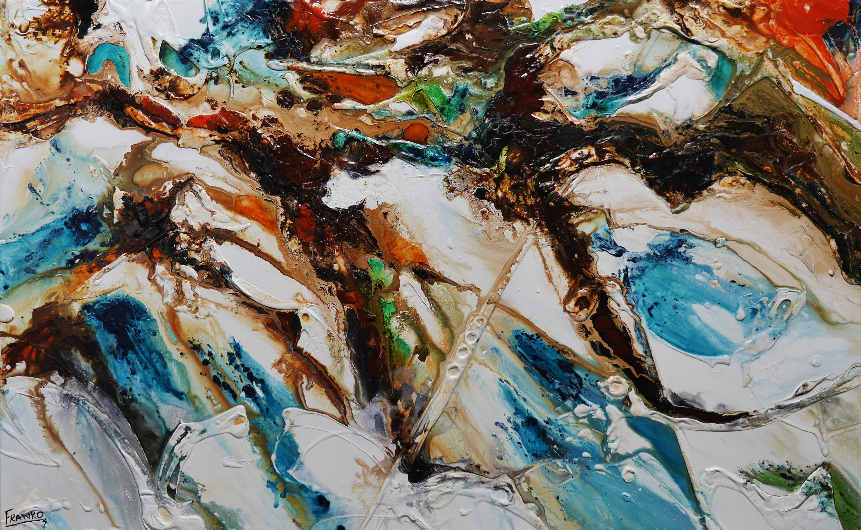 Entice 160cm x 100cm Coastal Textured Abstract Painting (SOLD)