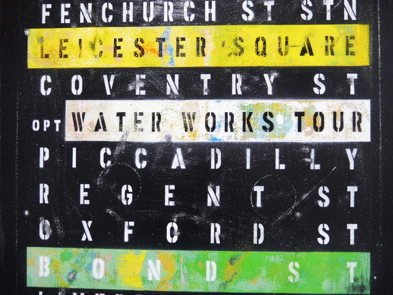 Bow St Heat 160cm x 60cm Monopoly Urban Pop Art Painting