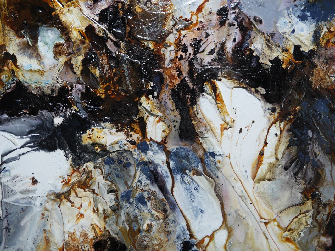 Slated Nara 150cm x 150cm Textured Abstract Painting