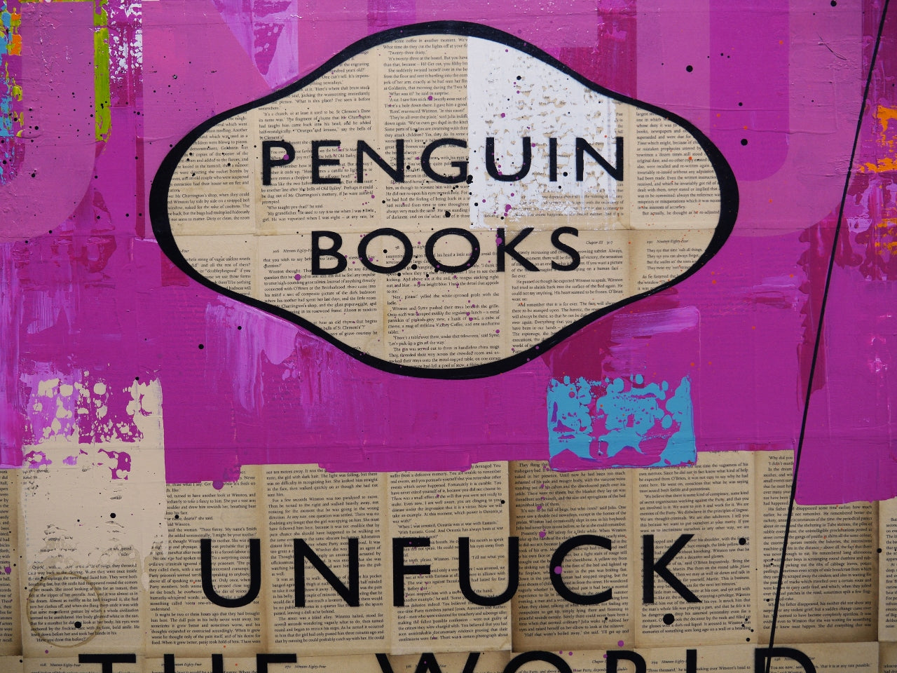 Your World 140cm x 100cm Urban Pop Book Club Painting (SOLD)