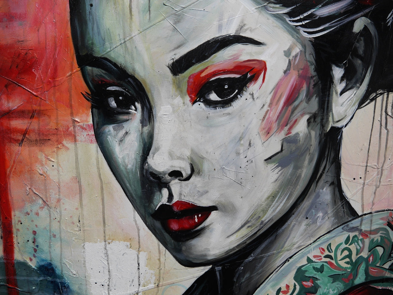 Haruka 160cm x 100cm FRAMED Abstract Realism Textured Painting (SOLD KERRY)