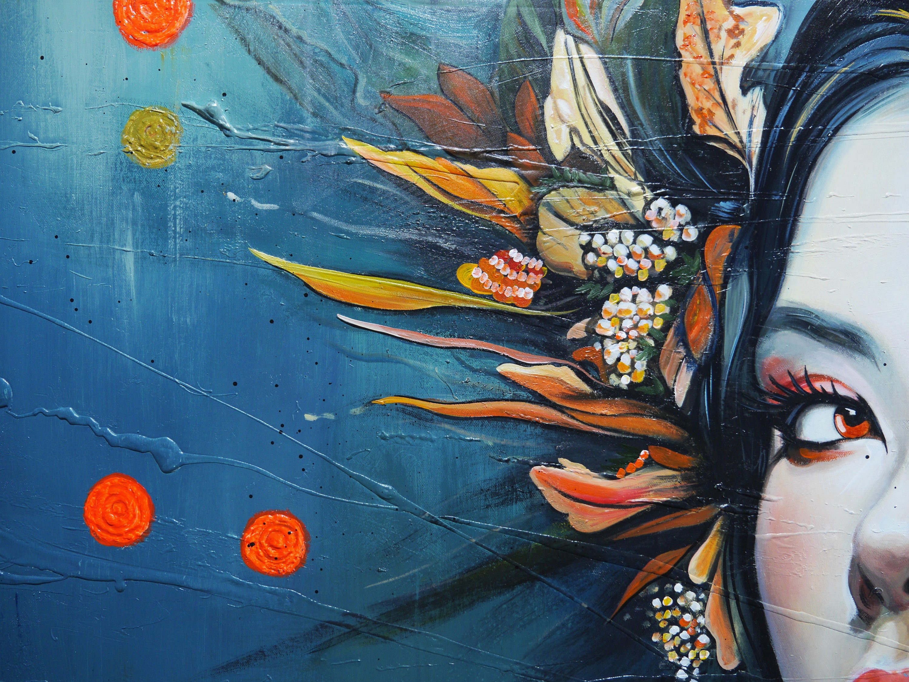 Ayaka 190cm x 100cm FRAMED Abstract Realism Textured Painting (SOLD)