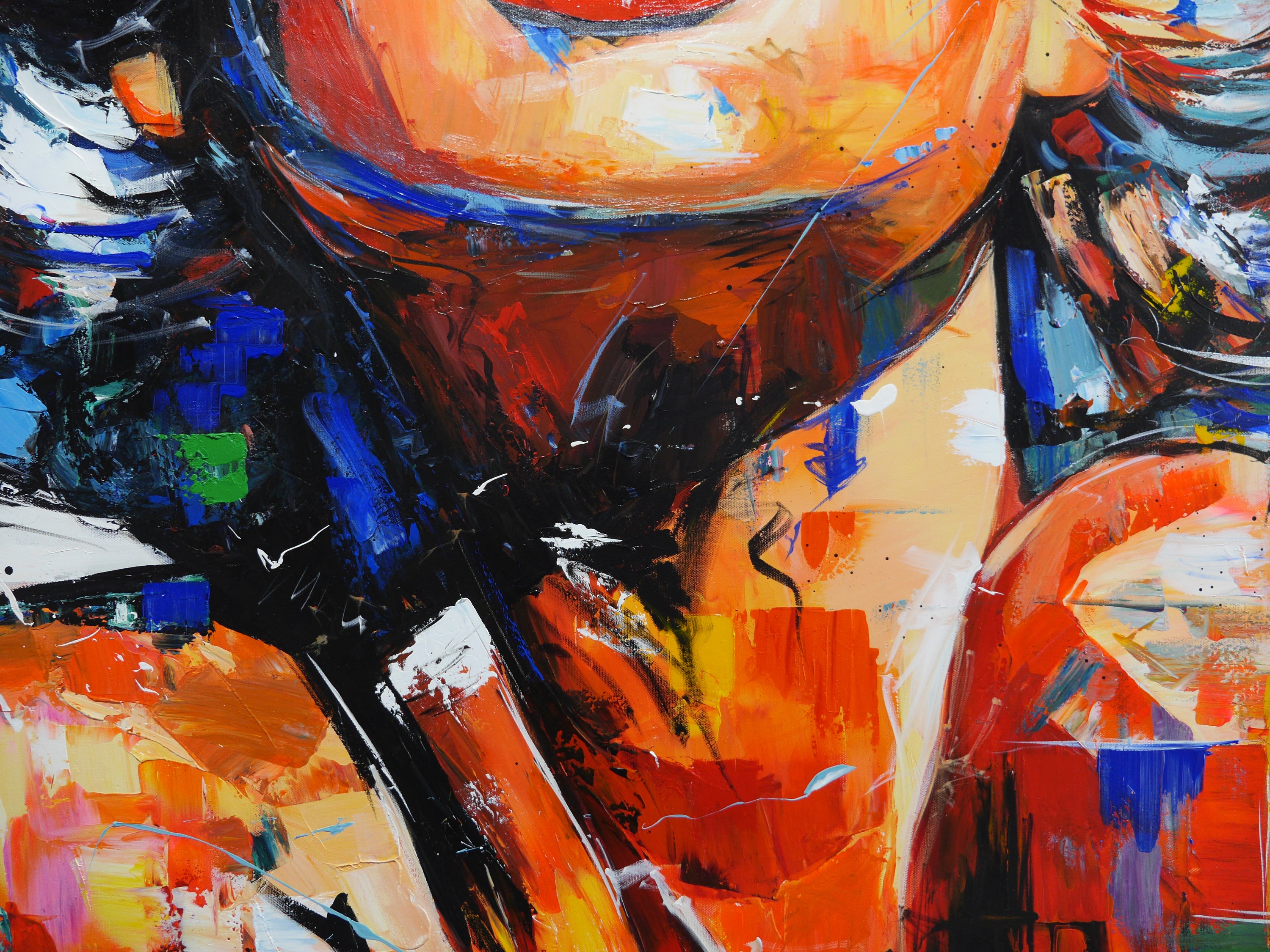 Golden Siren 140cm x 180cm FRAMED Marilyn Munroe Abstract Realism Textured Painting (SOLD)