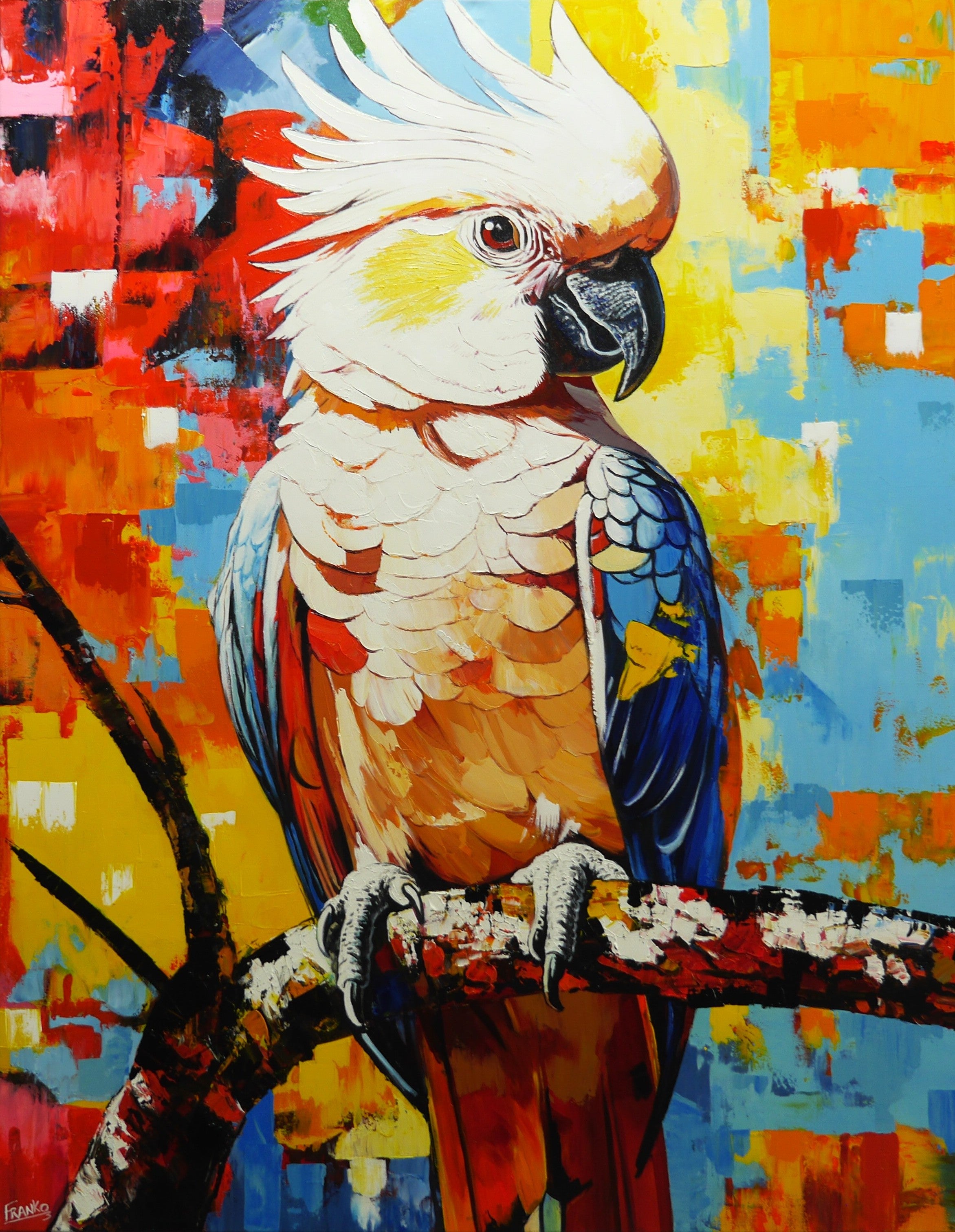 Little Napoleon 140cm x 180cm Framed Landscape Textured Abstract Realism Painting-abstract realism-[Franko_Artist]-[Australian_artist]-[Gold_Coast]-[Brisbane]-[modern]-[contemporary]-[original]-[Large_artwork]-Franklin Art Studio