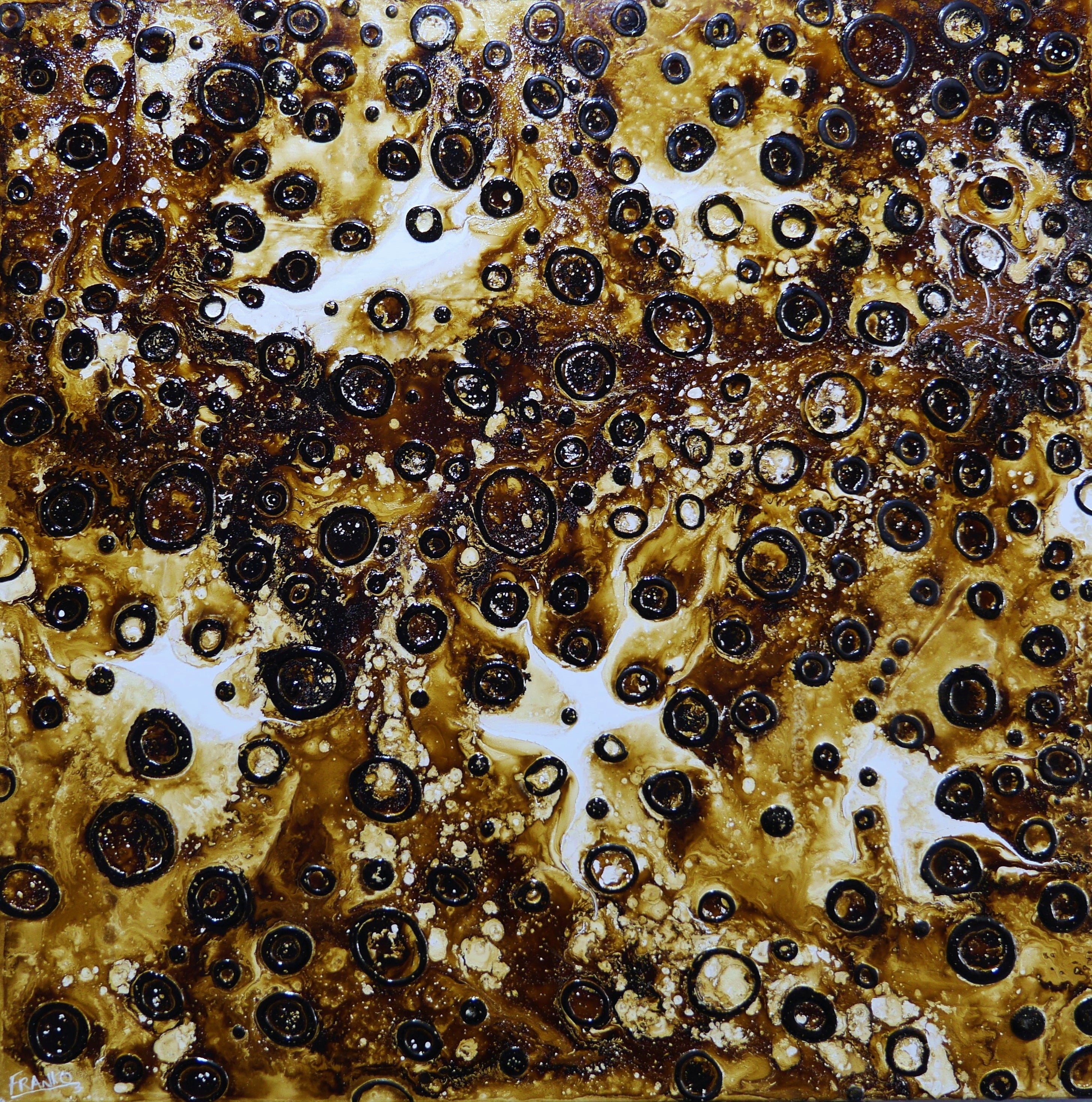 Tribal 120cm x 120cm Textured Abstract Painting-Abstract-[Franko_Artist]-[Australian_artist]-[Gold_Coast]-[Brisbane]-[modern]-[contemporary]-[original]-[Large_artwork]-Franklin Art Studio