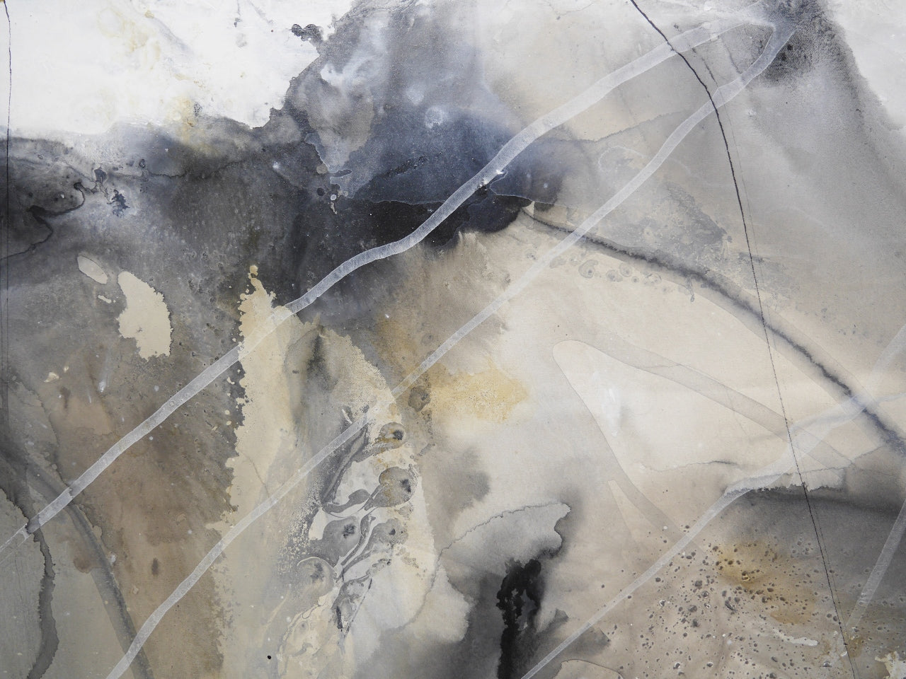 Refined 61 200cm x 80cm Blended Ink Abstract Painting (SOLD)