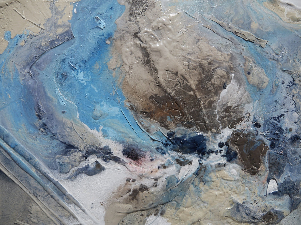Salt Swept 200cm x 80cm Textured Abstract Painting (SOLD)
