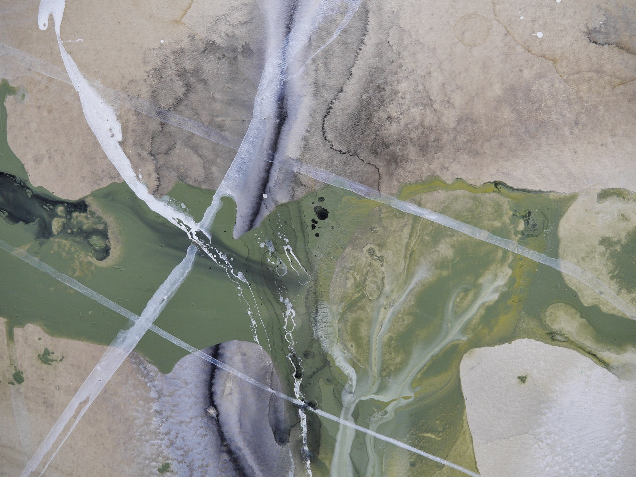 Refined 828 200cm x 80cm Blended Ink Abstract Painting (SOLD)