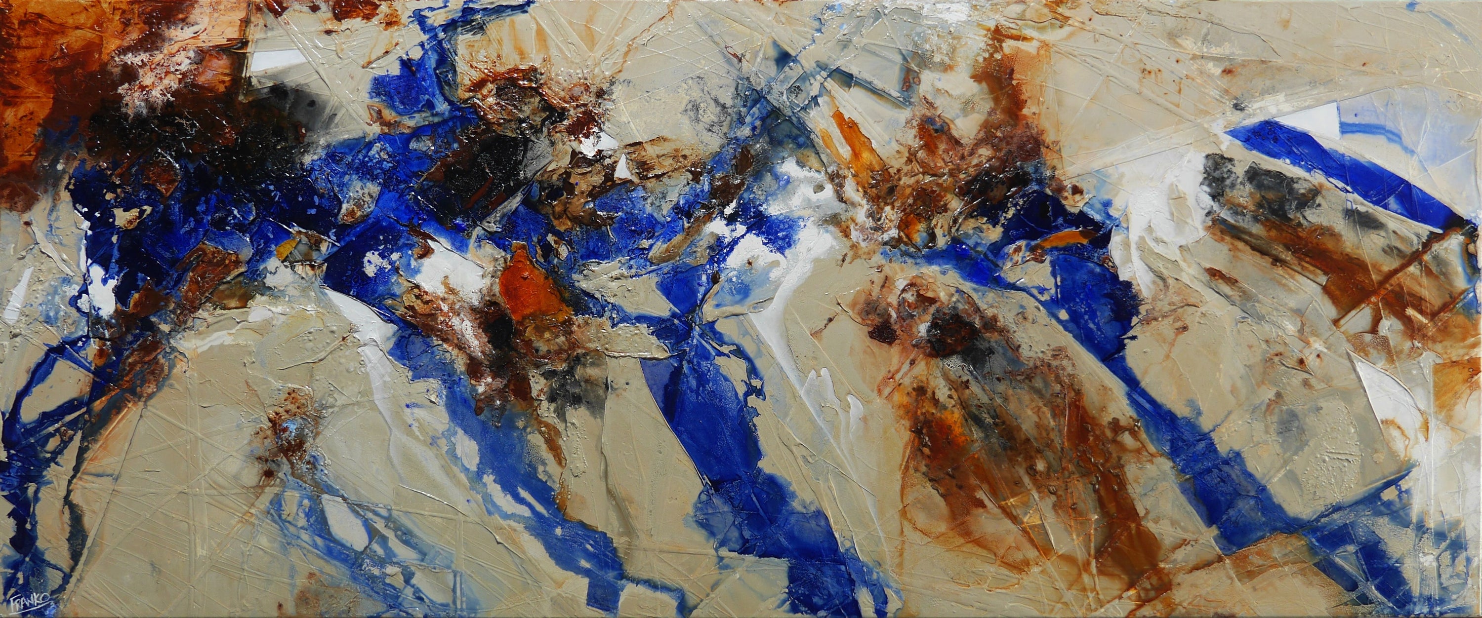 Ultra Rust 240cm x 100cm Textured Abstract Painting-Abstract-[Franko_Artist]-[Australian_artist]-[Gold_Coast]-[Brisbane]-[modern]-[contemporary]-[original]-[Large_artwork]-Franklin Art Studio