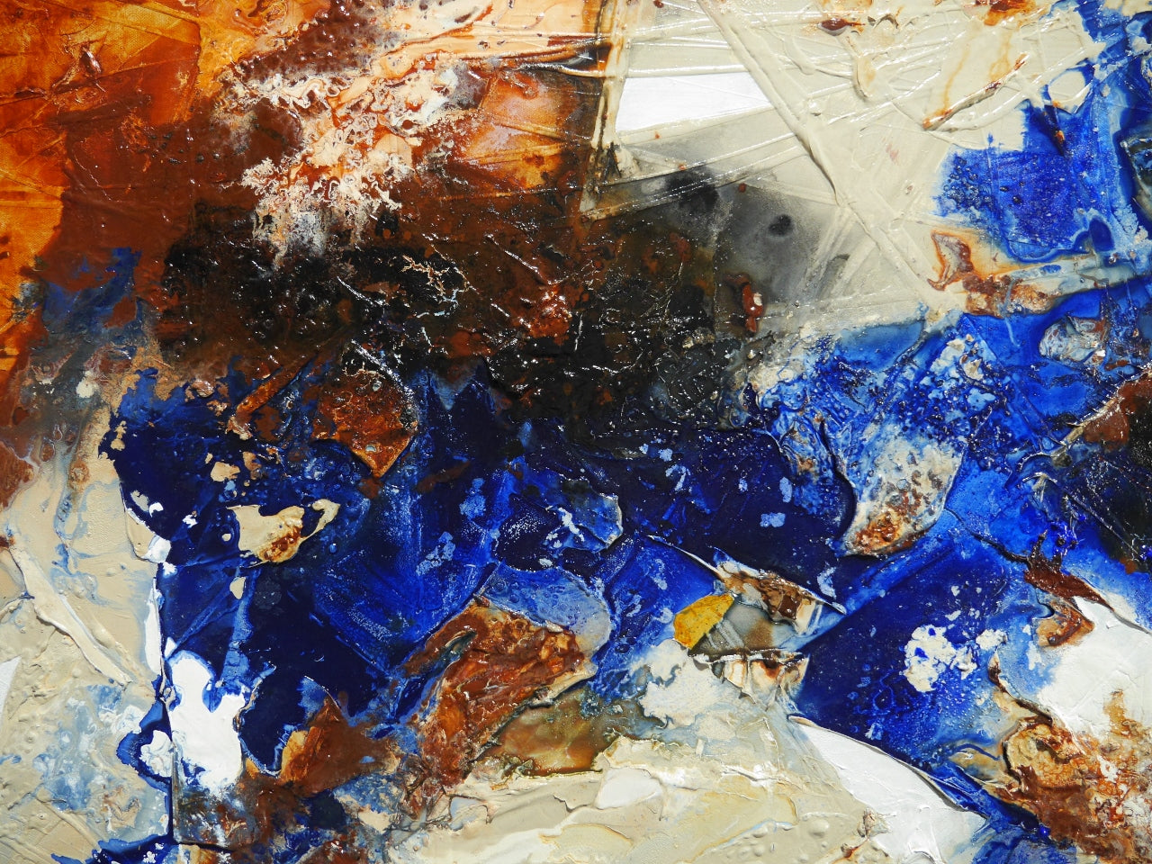 Ultra Rust 240cm x 100cm Textured Abstract Painting (SOLD)