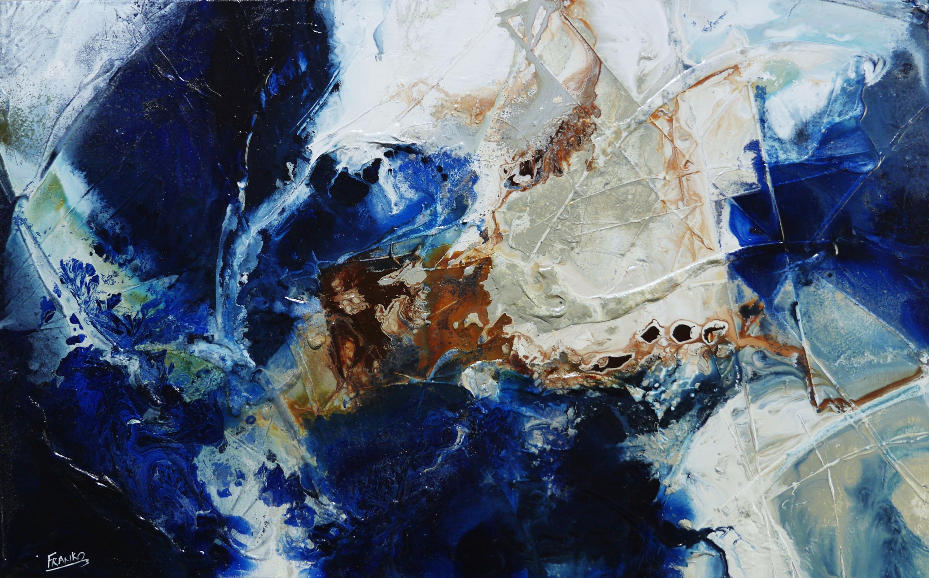 Rust Wave 160cm x 100cm Textured Abstract Painting-Abstract-[Franko_Artist]-[Australian_artist]-[Gold_Coast]-[Brisbane]-[modern]-[contemporary]-[original]-[Large_artwork]-Franklin Art Studio